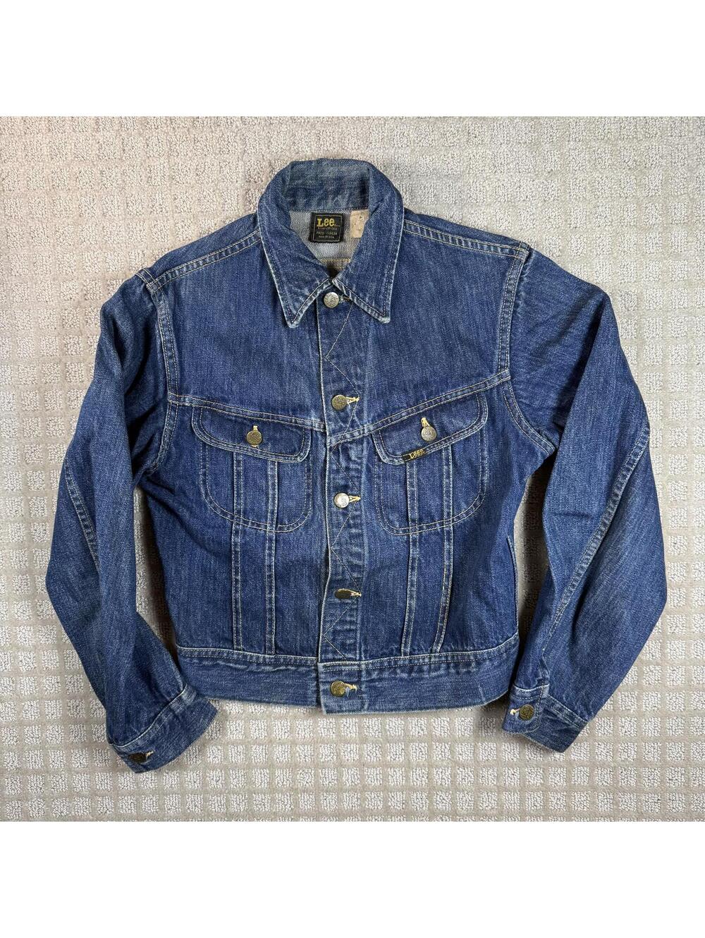 Vintage Lee Made in USA Denim Trucker Jacket Small